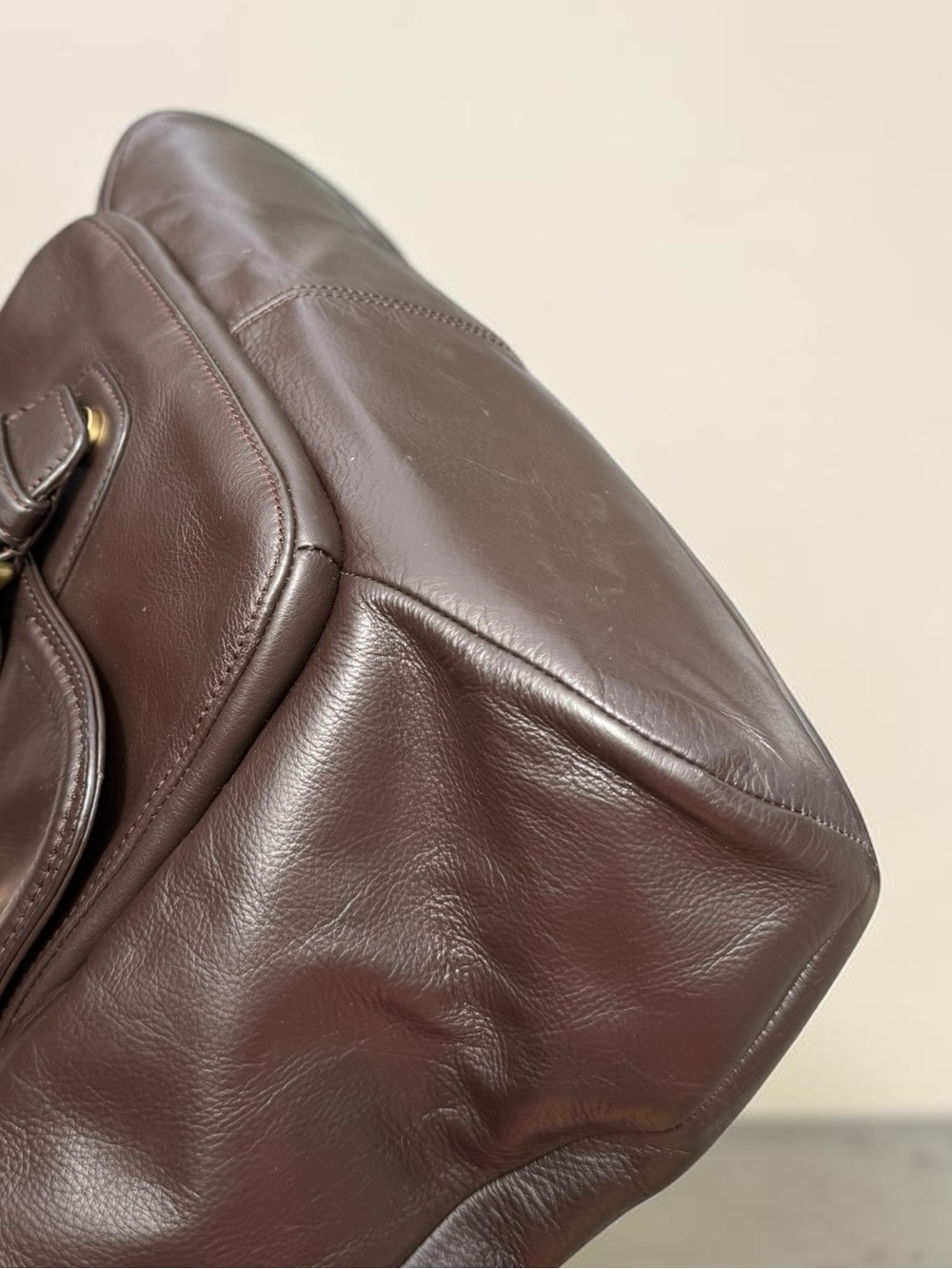 Vintage Coach Carryall - Brown Leather Shoulder Tote - Picture 6 of 9